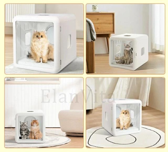 ドライルーム ペットドライヤー ボックス ペット ドライヤー ペット用ドライヤー ドライヤー 猫 ペット乾燥機 犬速乾 乾燥 自動ネロハウス 静音 温度調節 UV消毒_15
