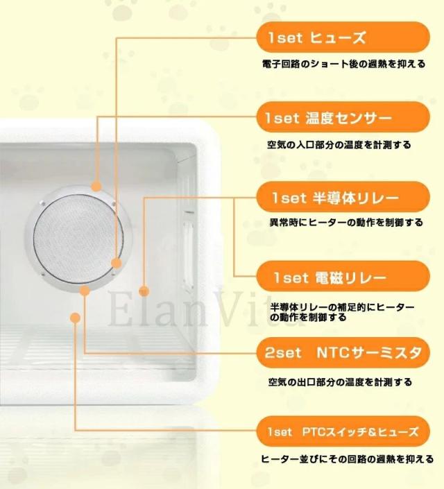 ドライルーム ペットドライヤー ボックス ペット ドライヤー ペット用ドライヤー ドライヤー 猫 ペット乾燥機 犬速乾 乾燥 自動ネロハウス 静音 温度調節 UV消毒_8