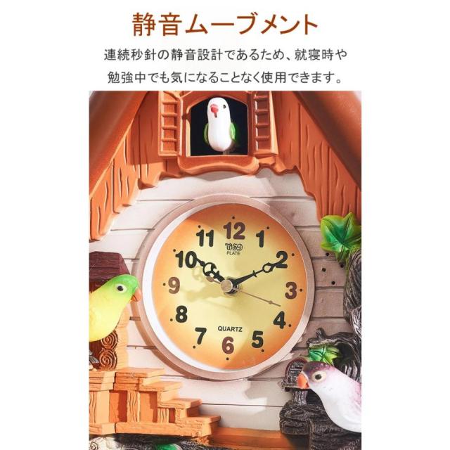 鳩時計 振り子 鳩時計 掛け時計 北欧 オシャレ 鳩時計 壁掛け ハト時計 おしゃれ インテリア クラシック ギフト 開業祝い 誕生日 記念日 出産お祝い 新築お祝い_5