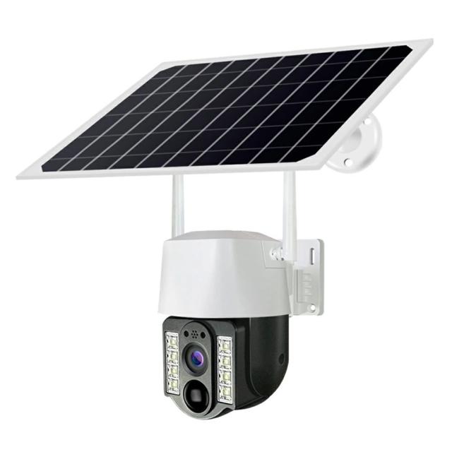 防犯カメラ ソーラー 屋外 ネットワークカメラ 監視カメラ 車上荒らし 家庭用 ワイヤレス wifi 夜間 簡単設置 工事不要 動体検知 自動追跡 IP66 スマホ連動