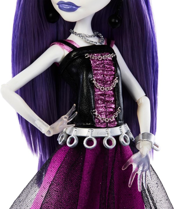 Monster High 即納 モンスターハイ 日本未発売 スペクトラ ヴォンダーガイスト Spectra Vondergeist Fashion Doll Mattel マテル製 ファッション コレクター 幽霊 おもちゃ 着せ替え 可動 復刻 複製版 モンスター ハイ booriginal creeproduction 紫 パープル USA正規品 HTT20_4