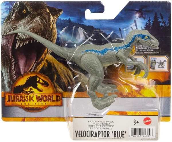 ジュラシック・ワールド ベロキラプトル ブルー マテル製 アクション フィギュア 新たなる支配者 Velociraptor Blue Jurassic World Dom