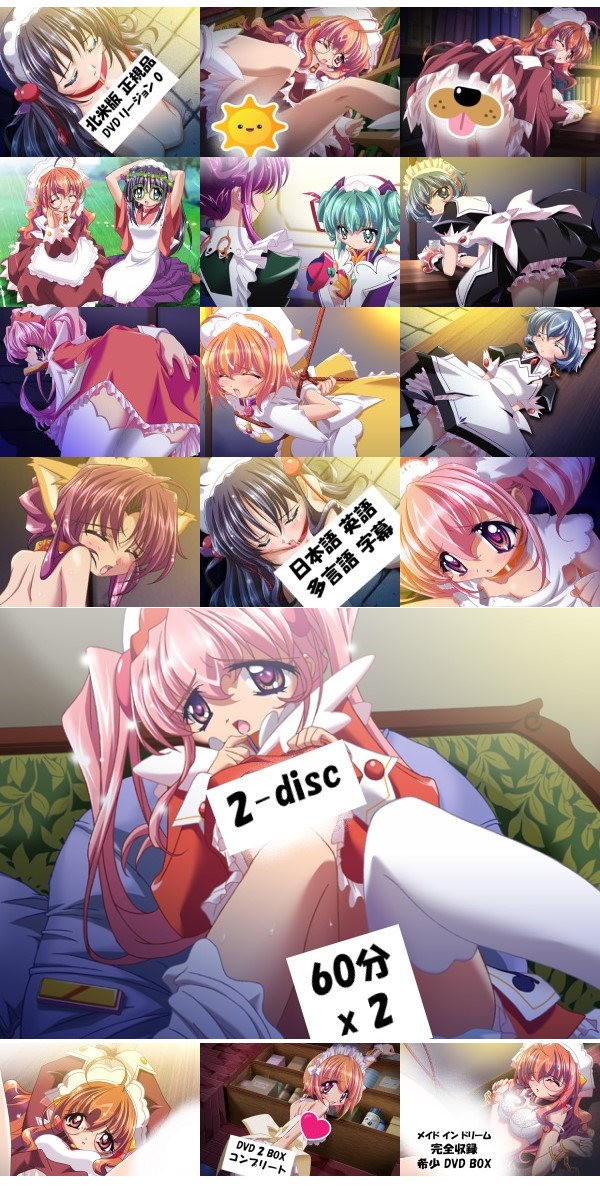 Maids In Dream DVD 即納 dvd BOX コンプリート OVA リージョンフリー 北米版 正規品 Maids In Dream vol.1 vol.2 セット 完全収録保存版 maid in dream 最新盤 美少女アニメ アニメ region free メイド イン ドリーム 日本語 英語 多言語 メイドリ DVD 2 box set_5
