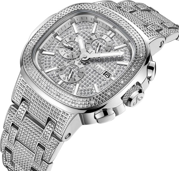 JBW 即納 高級メンズ Heist J6380 Silver 腕時計 メンズ 高級 逆輸入 海外モデル 日本未発売 mens Mens luxury watch 47.5 mm ヘイスト 0.20 カラット 20 ダイヤモンド 0.20 ctw 20 diamonds シルバー ラッパー セレブ USA アメリカ発 日本製 ムーブメント ハイスト J6380D_3