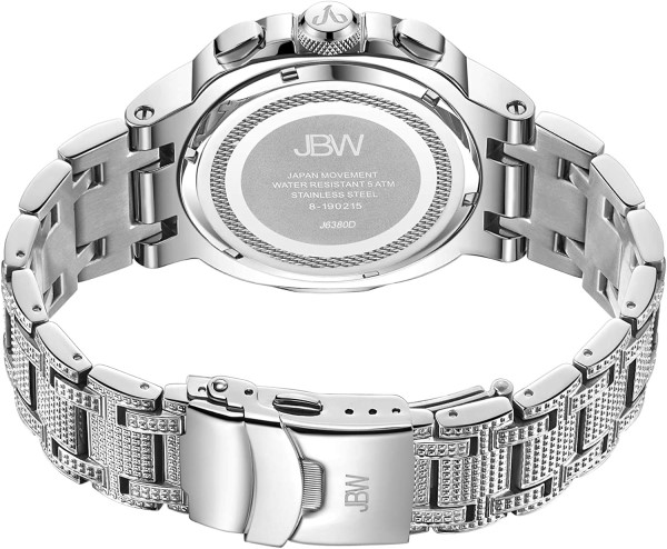 JBW 即納 高級メンズ Heist J6380 Silver 腕時計 メンズ 高級 逆輸入 海外モデル 日本未発売 mens Mens luxury watch 47.5 mm ヘイスト 0.20 カラット 20 ダイヤモンド 0.20 ctw 20 diamonds シルバー ラッパー セレブ USA アメリカ発 日本製 ムーブメント ハイスト J6380D_4