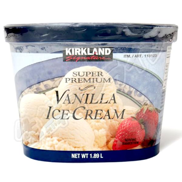 ≪3.78L×2箱セット≫【KIRKLAND】カークランド スーパープレミアム バニラアイスクリーム ツインパック 3.78L(1.89L×2パック) クール冷凍【コストコ】