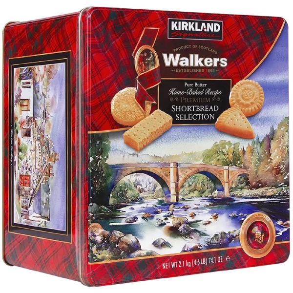 ≪2.1kg×2缶セット≫【Walkers × Kirkland】ウォーカーズ プレミアムショートブレッド 缶 4種アソート ボックス ショートブレッド クッキー ビスケット お菓子 おやつ【コストコ】