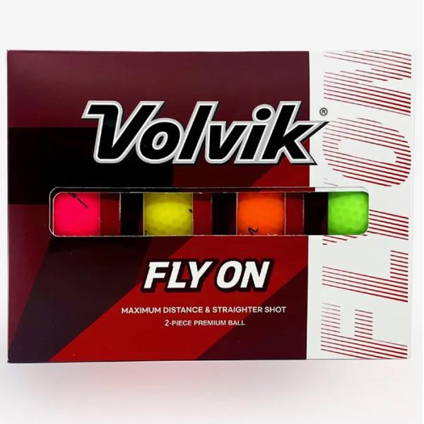 ≪24球入×2箱セット≫【Volvik】ボルビック フライオン ゴルフボール マット仕上げ 2ピース構造 マルチカラー【コストコ】
