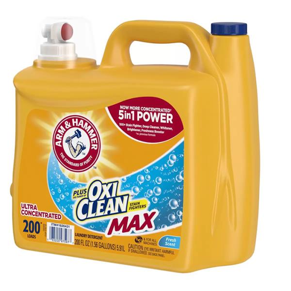 ≪5.9L×2本セット≫【Arm＆Hammer】アームアンドハンマー プラス オキシクリーン 液体洗濯洗剤 約200回分 フレッシュな香り 濃縮タイプ 超特大 特大容量 業務用 液体洗剤 洗濯洗剤 液体 衣料用洗剤 衣料用【コストコ】_2