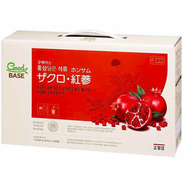 ≪50ml×30袋≫【正官庄】 ザクロ・紅蔘 GoodBASE (10袋×3箱) せいかんしょう ホンサム 紅参 6年根 高麗人参  朝鮮人参【コストコ】の通販はau PAY マーケット - 生鮮オンライン au PAY マーケット店 | au PAY マーケット－通販サイト