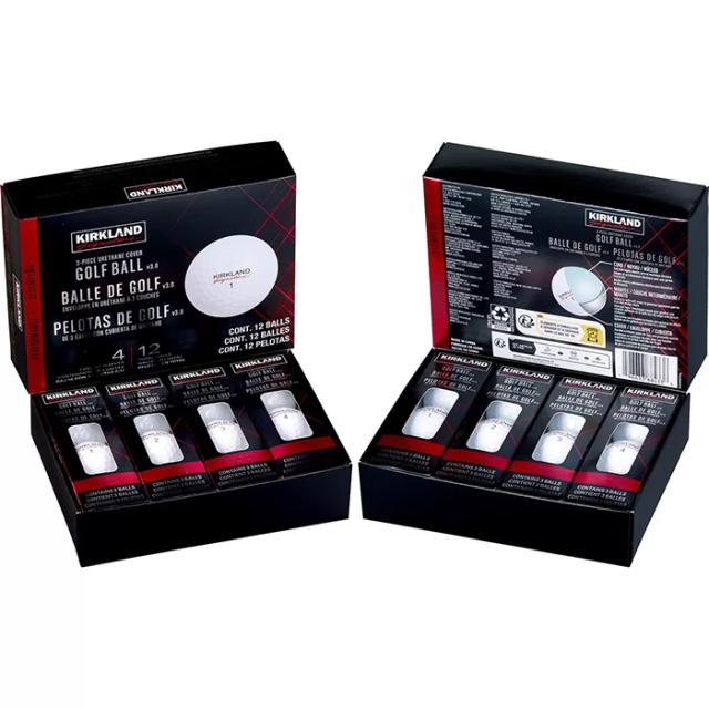 ≪24個入×2箱セット≫【KIRKLAND】カークランド ゴルフボール 3ピース ゴルフボール V3 ウレタンカバーボール ソフト ホワイト 大容量 3ピース構造 スピン 飛距離【コストコ】