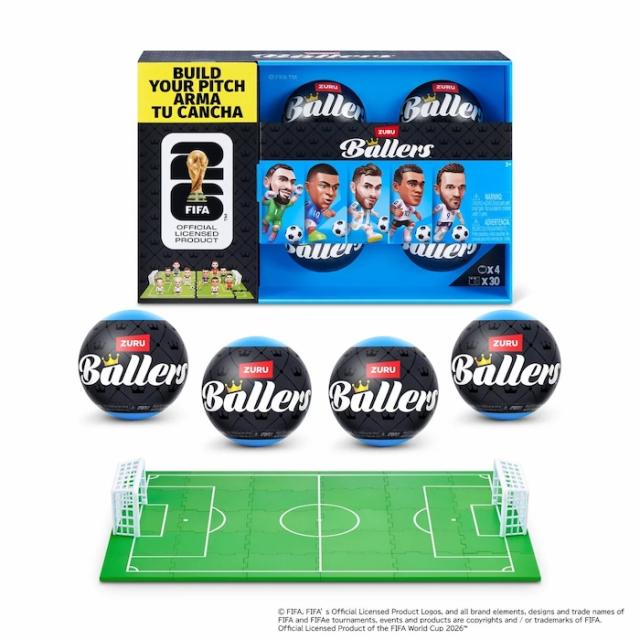 ≪4個≫【ZURU】FIFA ワールドカップ 2026 Ballers ミニ フィギュア