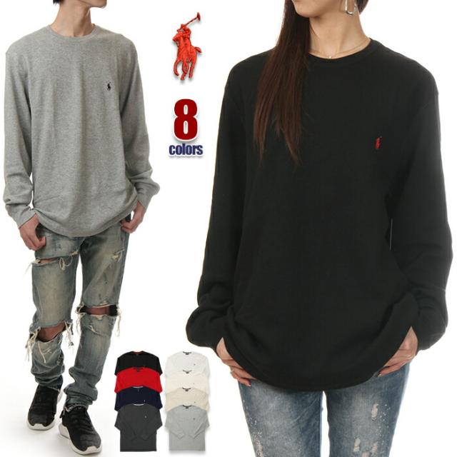 ラルフローレン 長袖 Tシャツ メンズ レディース 大きいサイズ RALPH LAUREN サーマル ロンT 長袖Tシャツ USAモデル クルーネック 大きめ ゆったり ビッグシルエット ビッグサイズ ビッグT おしゃれ 春 ラルフ プレゼント 男性 ブランド グレー ベージュ 黒 白 S M L XL 2XLの通販は 6,078円