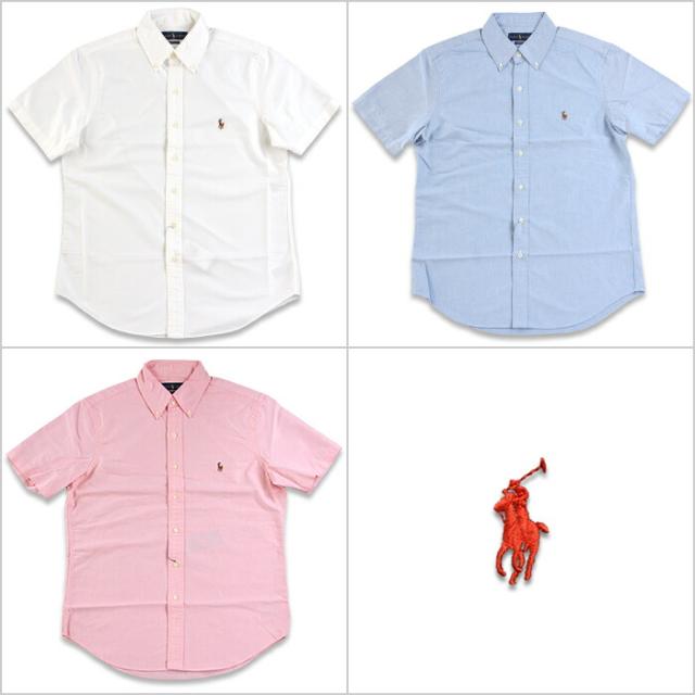 ラルフローレン 半袖 シャツ メンズ レディース POLO RALPH LAUREN 半袖シャツ USAモデル オックスフォードシャツ ボタンダウンシャツ 大きいサイズ クラシックフィット おしゃれ ビジネス カジュアル 無地 ブランド 綿 コットン100％ ホワイト 白 ピンク 青 XS S M L XL 2XL_7