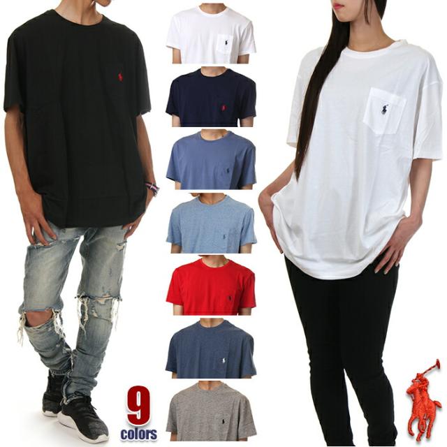 ラルフローレン ポケット Tシャツ メンズ レディース ポケT ビッグTシャツ POLO RALPH LAUREN 半袖 Tシャツ ロゴ 無地 大きいサイズ ビッグシルエット ビッグ ビッグサイズ ビッグTシャツ 部屋着 ポロ ラルフ ダンス 衣装 USA ブランド 白 黒 赤 紺 グレー S M L XL XXLの通販は