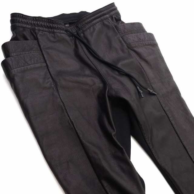 美品 22SS RIPVANWINKLE レザーパンツ 【サイズ：L】 ブラック LEATHER JERSEY JODHPUR PANTS  リップヴァンウインクル メンズ 5CH/D03386/GAPR27/HM/SYMの通販はau PAY マーケット - LOOOOOW | au PAY  マーケット－通販サイト