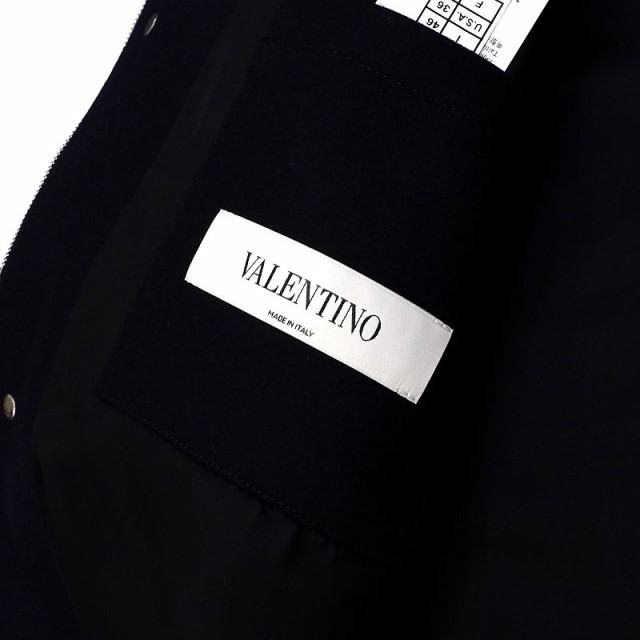 未使用品 VALENTINO ウール ロングコート 【サイズ：46】 ネイビー ...