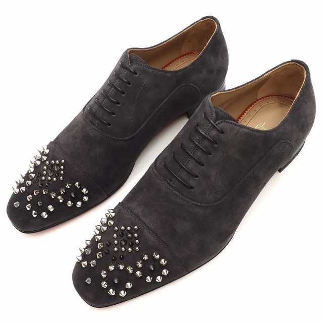 未使用品 Christian Louboutin スタッズ スエードレザーシューズ 【サイズ：43】 グレー SAVILGREG FLAT  クリスチャンルブタン メンズ 5L - www.ryoyu-sekiyu.co.jp