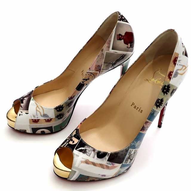 新品 Christian Louboutin オープントゥ パンプス 【サイズ：38 ...