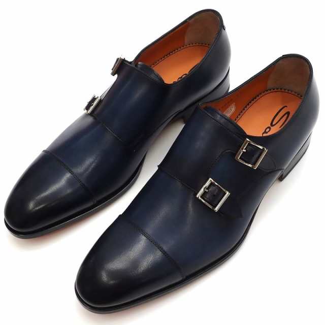 新品 Santoni ダブルモンクストラップ レザーシューズ 【サイズ：UK9