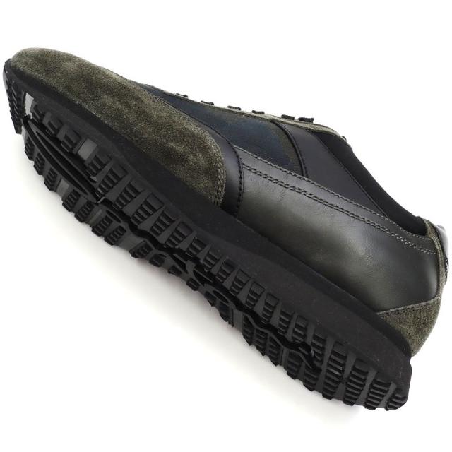 新品 Santoni スニーカー 【サイズ：UK7.5】 オリーブ/ブラック 