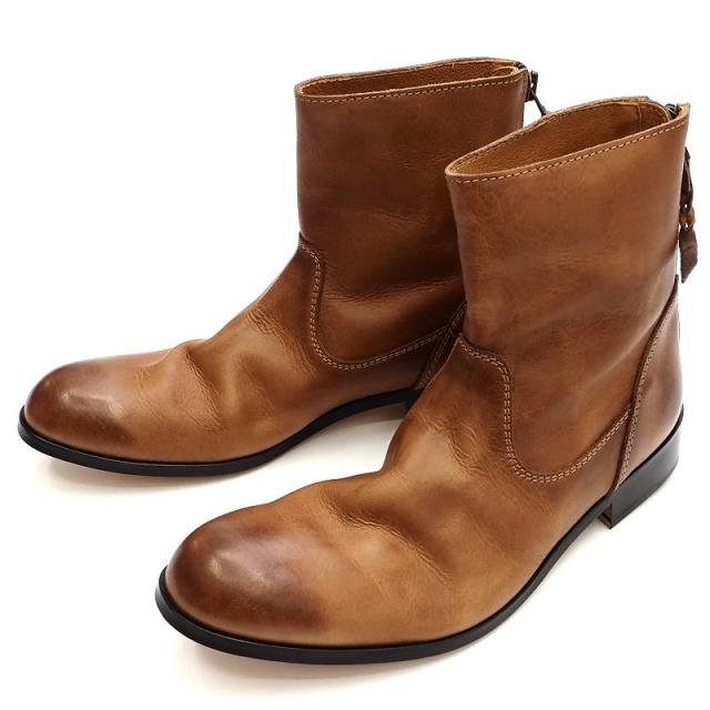 新品 PADRONE バックジップ レザーブーツ 【サイズ：40】 ベージュ PU7885-1101-11C BACK ZIP BOOTS パドローネ メンズ 5G/E04155/HMAY29/SYM/HMの通販は