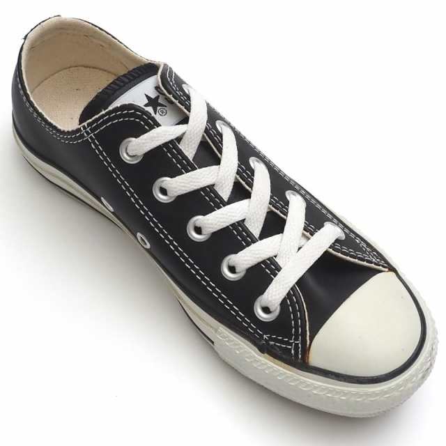 未使用品訳あり CONVERSE ALL STAR レザースニーカー 【サイズ：22.5cm】 ブラック 1B906 コンバース レディース  5L/H0411SC21/HUG28/SYM｜au PAY マーケット