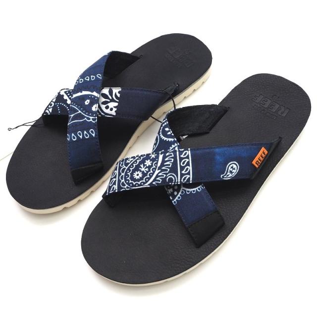 新品 M.W FOR REEF サンダル 【サイズ：28】 ネイビー×ブラック レザー使用 リーフ メンズ 5WL/G02336/SMCL/HM/SYMの通販は 5,676円