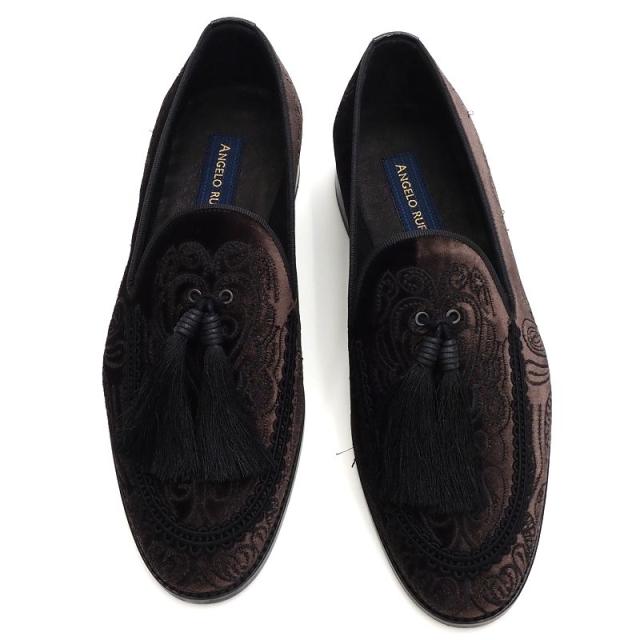 新品 ANGELO RUFFO タッセル付きローファー