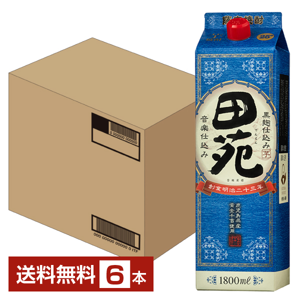 田苑酒造 芋焼酎 田苑 芋 瑠璃ラベル 25度 1800ml 紙パック 6本 1ケース いも焼酎 鹿児島 8,136円