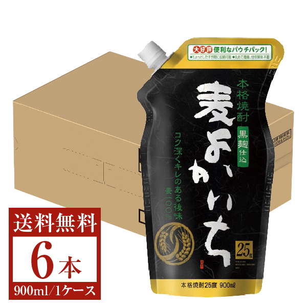 宝酒造 寶 宝焼酎 本格焼酎 よかいち 麦 黒麹仕込 25度 エコパウチ 900ml×6本 1ケース 麦よかいち 麦焼酎 宮崎 5,257円