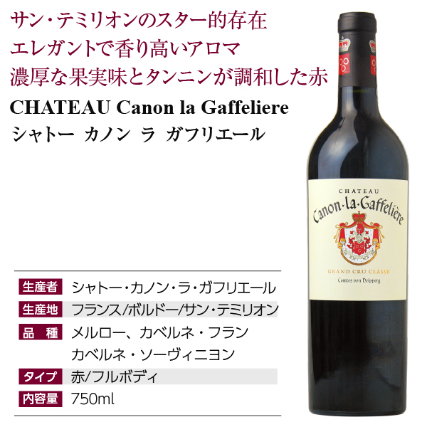 赤ワイン フランス ボルドー シャトー カノン ラ ガフリエール 2018 750mlの通販は