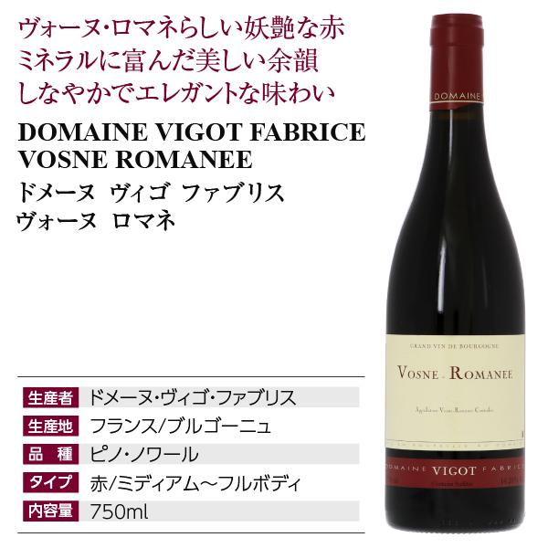 赤ワイン フランス ブルゴーニュ ドメーヌ ヴィゴ ファブリス ヴォーヌ ロマネ 2022 750ml
