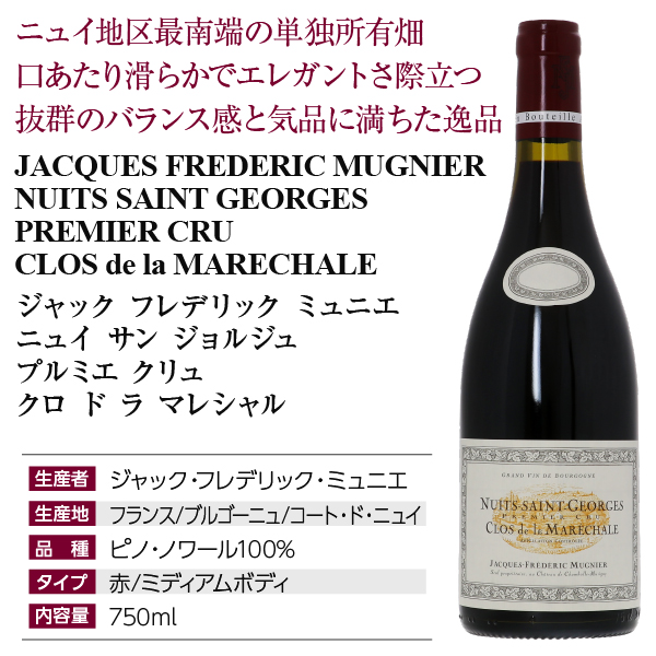 ジャック・フレデリック・ミニュエ　ニュイ・サン・ジョルジュ2021 2021 ニュイ サン ジョルジュ プルミエ クリュ クロ ド ラ