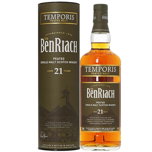 ウイスキー ベンリアック 21年 テンポリス ピーテッド シングルモルト スコッチウイスキー 46度 並行 箱付 700ml 包装不可 洋酒