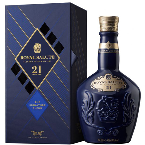 ウイスキー ロイヤルサルート 21年 シグネチャーブレンド ブルー 40度 並行 箱付 700ml スコッチ 洋酒 包装不可