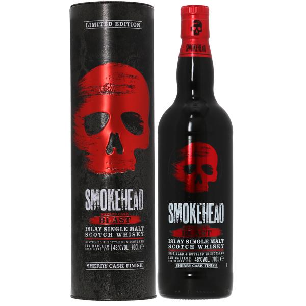 ウイスキー スモークヘッド シェリーカスクブラスト アイラ シングルモルト スコッチウイスキー 48度 円筒箱付 700ml 包装不可 ボトラーズ 洋酒の通販は