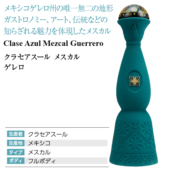 メスカル クラセアスール メスカル ゲレロ 40度 箱付 750ml スピリッツ tequila_3