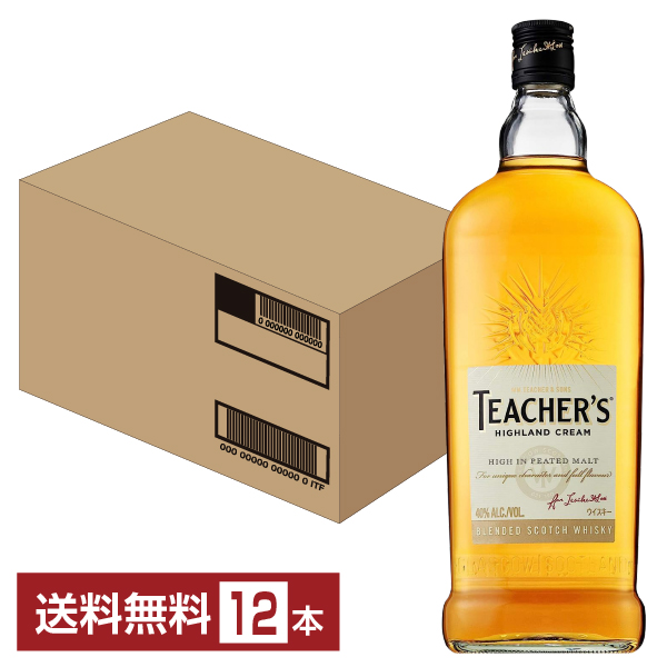 ウイスキー ティーチャーズ ハイランドクリーム 40度 正規 箱なし 1000ml 12本 1ケース スコッチ 洋酒 包装不可 他商品と同梱不可