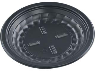 まとめ買い 軽食容器 エフピコ HS-パスタ丸220 本体 黒 600枚(50枚×12)の通販は