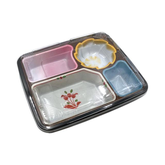 まとめ買い 使い捨て弁当容器 タカギ産業 TSR-60夢彩ごぜん 柄付 セット  900枚(50枚×18)の通販は