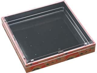 (40枚) 弁当容器 WPS-角300-300透明蓋付 御所車黒 エフピコ 00390427の通販は