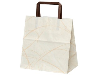 紙袋 パックタケヤマ 平紐手提袋 H平22 ゆうび ベージュ【200枚(50枚×4)】の通販は