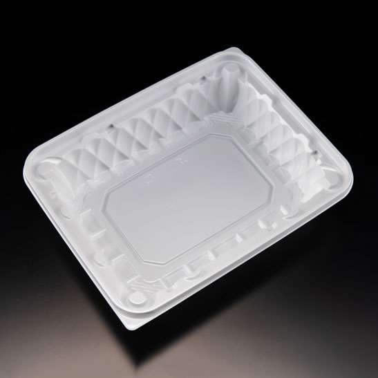 リス 食品用コンテナー 番重 【白】 7個セット プラケース N0390 400枚) 惣菜容器 バイオ アソートケース 24-20B(48) 白