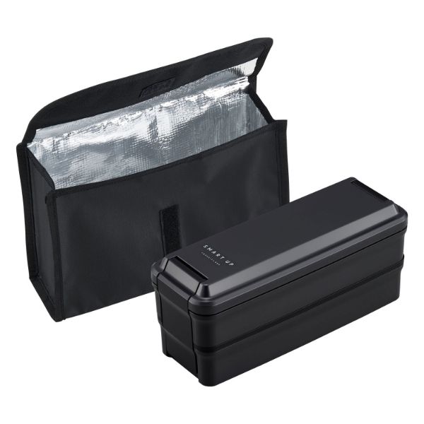 (30枚) 弁当容器 SMART UP ランチボックス二段保冷ケース付 BLW-38HE 00416976の通販はその他使い捨て食器