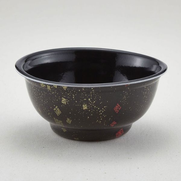 (600枚) どんぶり容器 D-2(本体)耐熱黒まきえ内黒(600) 青葉紙業 00428955の通販は