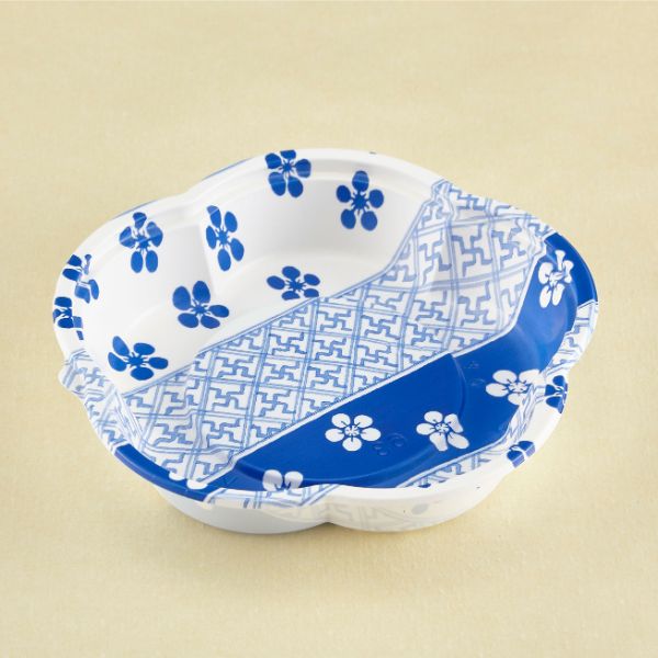 (1600枚) 弁当容器 フラワー 120(本体)小梅 青葉紙業 00429947