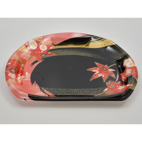 半月皿２６−２２　本体　風花赤【50点入/バラ】