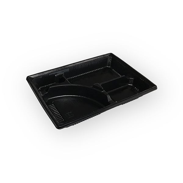 まとめ買い 使い捨て弁当容器 中央化学 HS古今 L-1 黒ME 身   600枚(50枚×12)の通販は