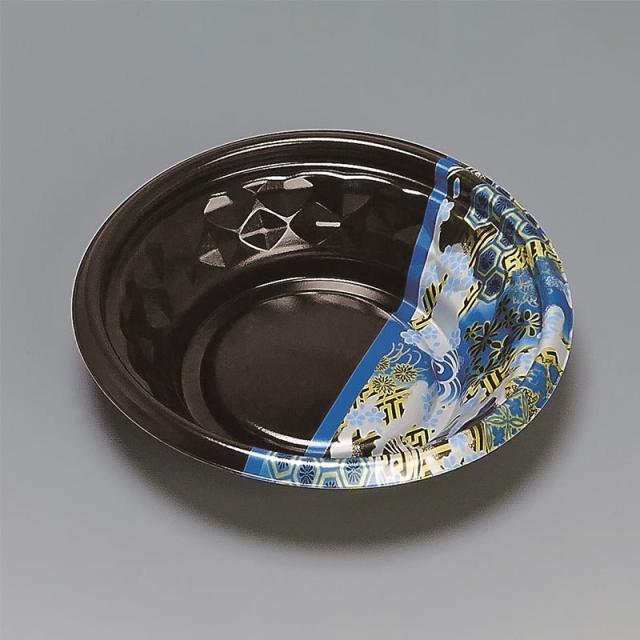 (600枚) どんぶり容器 福丸丼 180H ひとえ青 本体 福助工業 00506312 13,145円